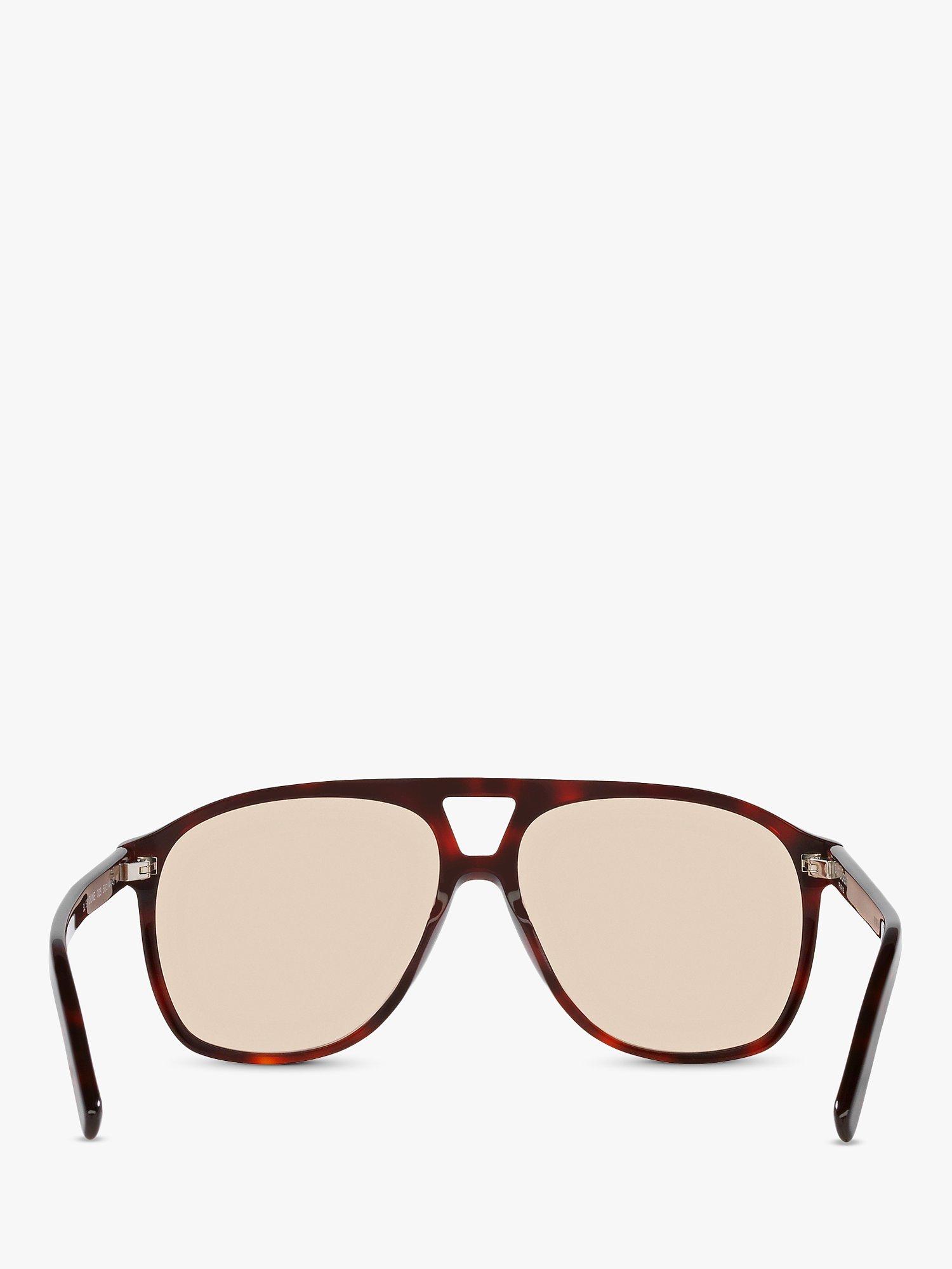 Product image 4 of 4, which shows Yves Saint Laurent YS000473 Men's Dune Aviator Sunglasses, Tortoise