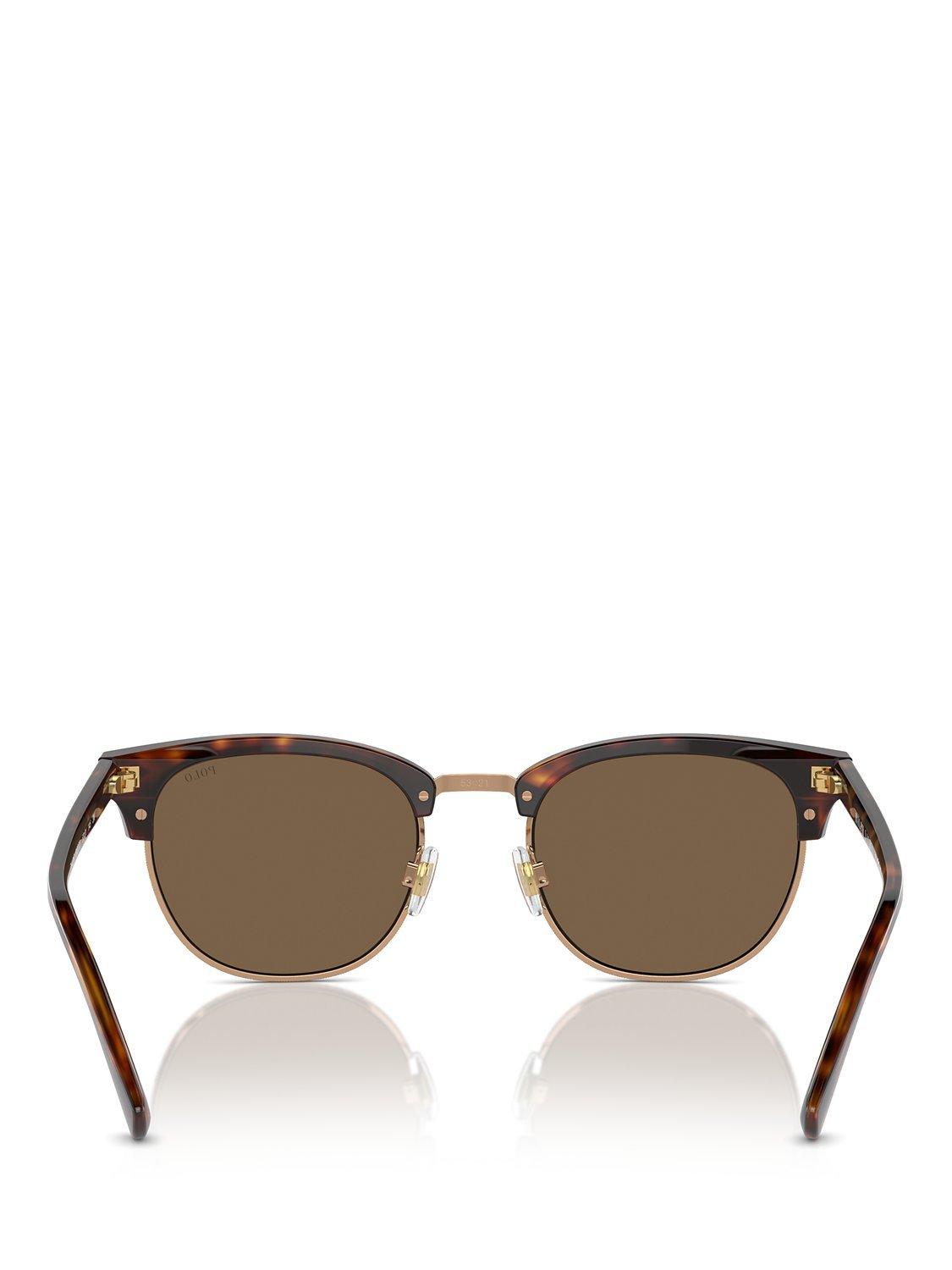 Product image 4 of 5, which shows Polo Ralph Lauren PH4217 Men's Oval Sunglasses, Tortoiseshell/Brown