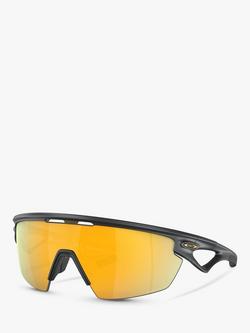 Oakley OO9403 Men's Polarised Rectangular Sunglasses, Matte Carbon, Matte Carbon