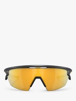 Oakley OO9403 Men's Polarised Rectangular Sunglasses, Matte Carbon - view 2, Matte Carbon