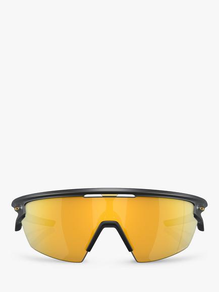 Oakley OO9403 Men's Polarised Rectangular Sunglasses, Matte Carbon - view 2, Matte Carbon