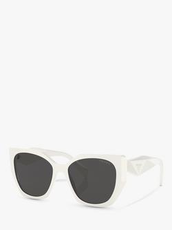 Prada PR19ZS Women's Pillow Sunglasses, Talc/Grey, Talc/Grey