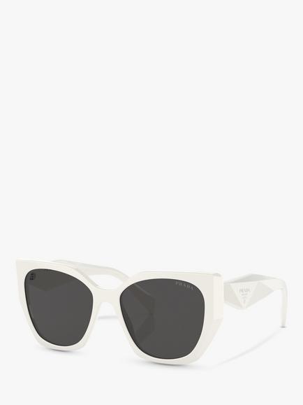 Prada PR19ZS Women's Pillow Sunglasses, Talc/Grey, Talc/Grey