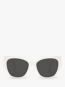 Prada PR19ZS Women's Pillow Sunglasses, Talc/Grey - view 2, Talc/Grey