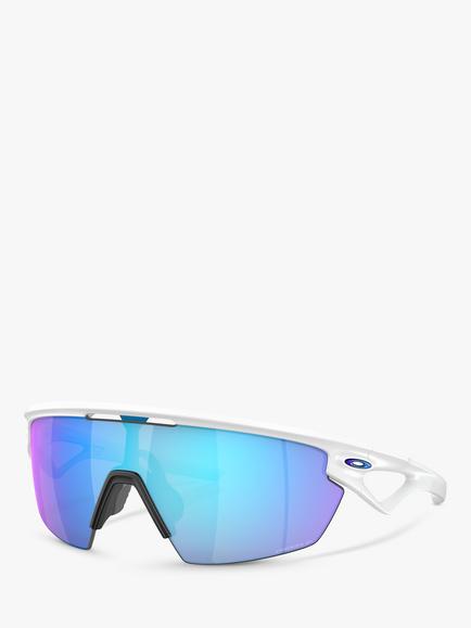 Oakley OO9403 Unisex Polarised Rectangular Sunglasses, Matte White, Matte White