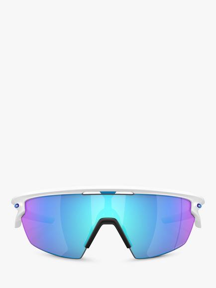 Oakley OO9403 Unisex Polarised Rectangular Sunglasses, Matte White - view 2, Matte White