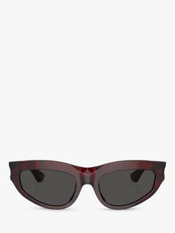 Burberry BE4425U Women's Cat's Eye Sunglasses - view 2, Check Red/Black