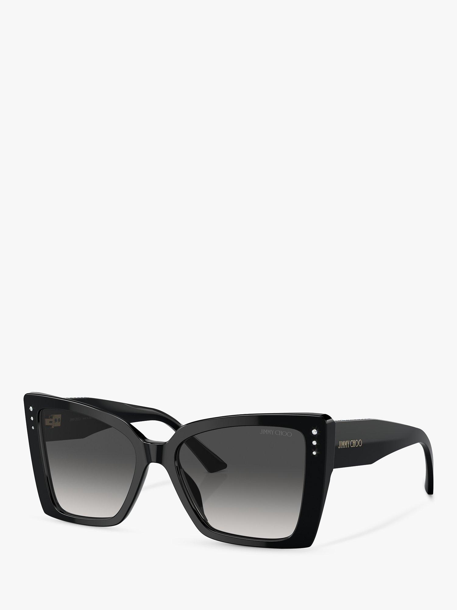 Product image 1 of 5, which shows Jimmy Choo JC5001B Women's Cat Eye Sunglasses, Black