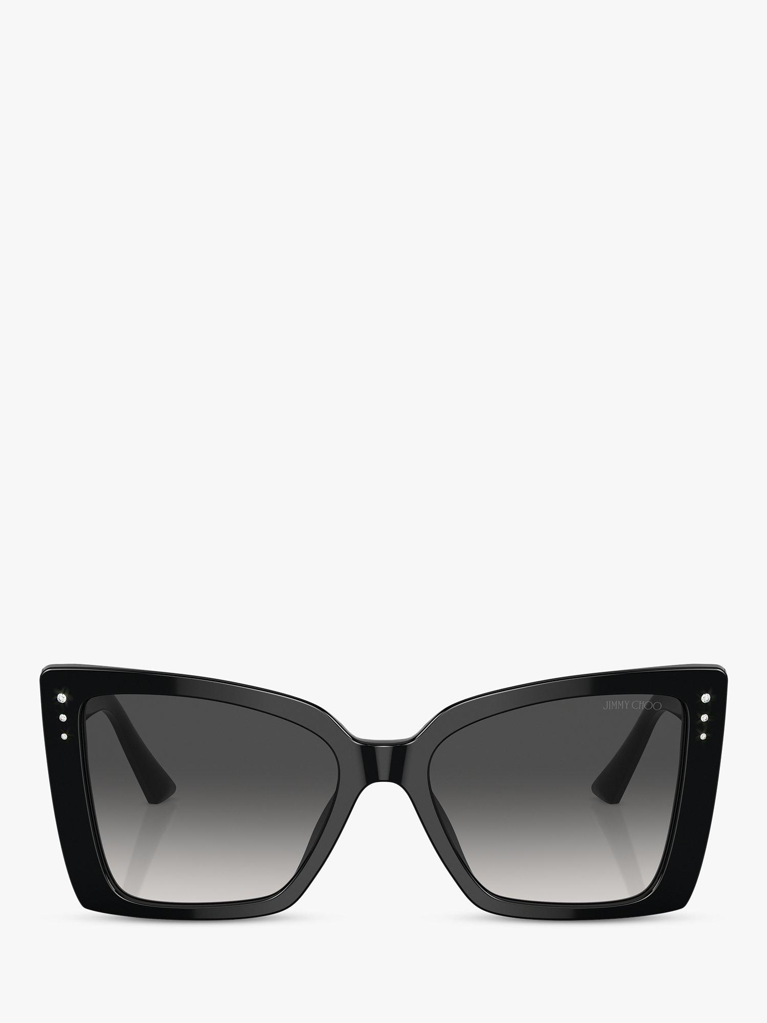 Product image 2 of 5, which shows Jimmy Choo JC5001B Women's Cat Eye Sunglasses, Black