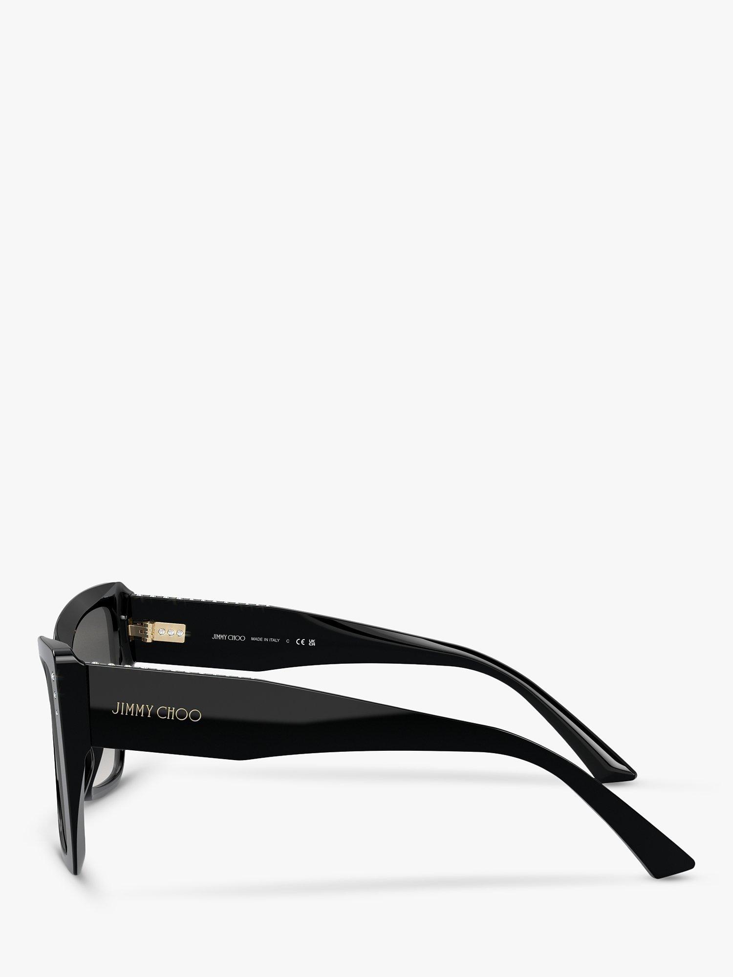 Product image 3 of 5, which shows Jimmy Choo JC5001B Women's Cat Eye Sunglasses, Black