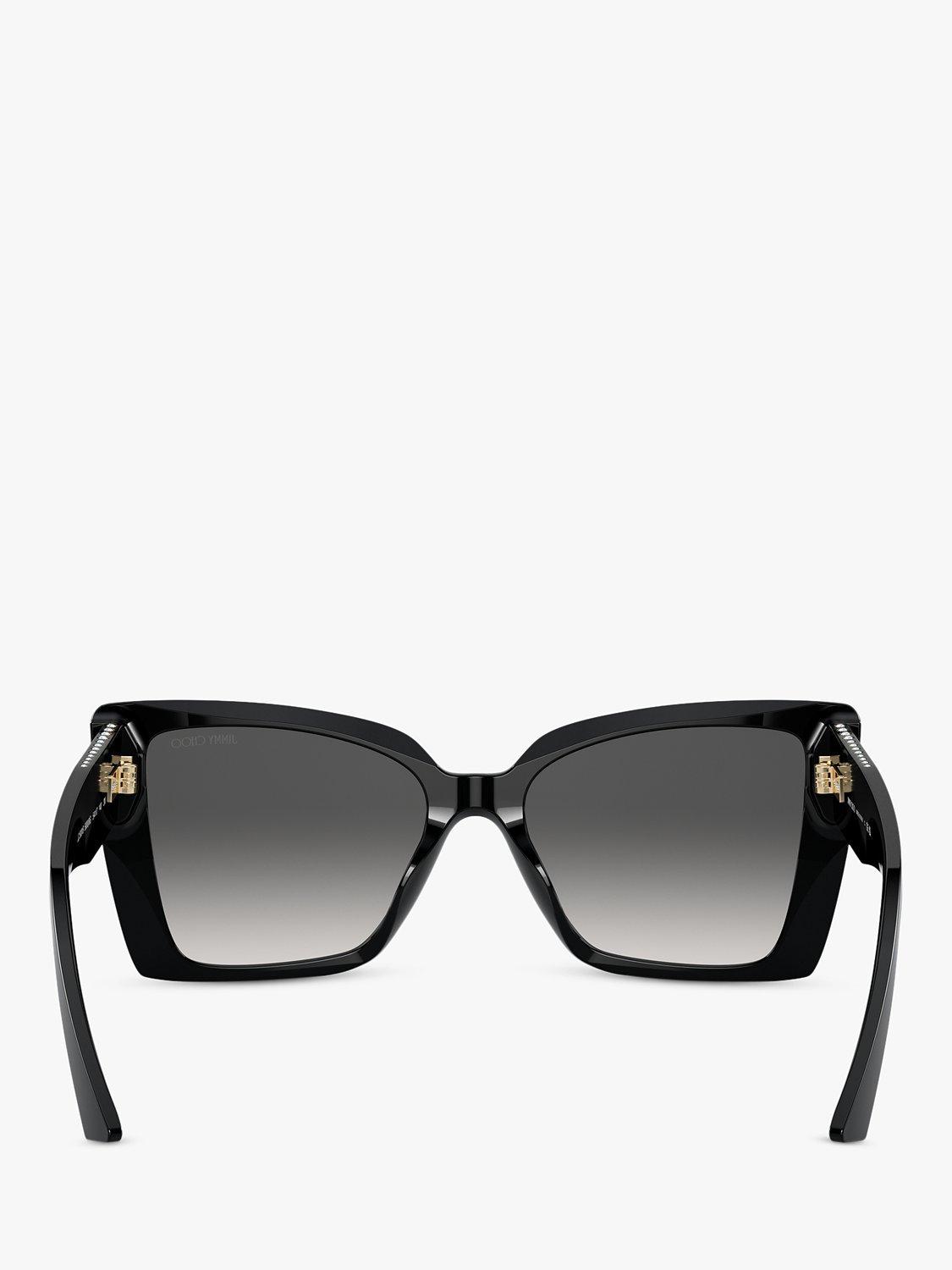 Product image 4 of 5, which shows Jimmy Choo JC5001B Women's Cat Eye Sunglasses, Black