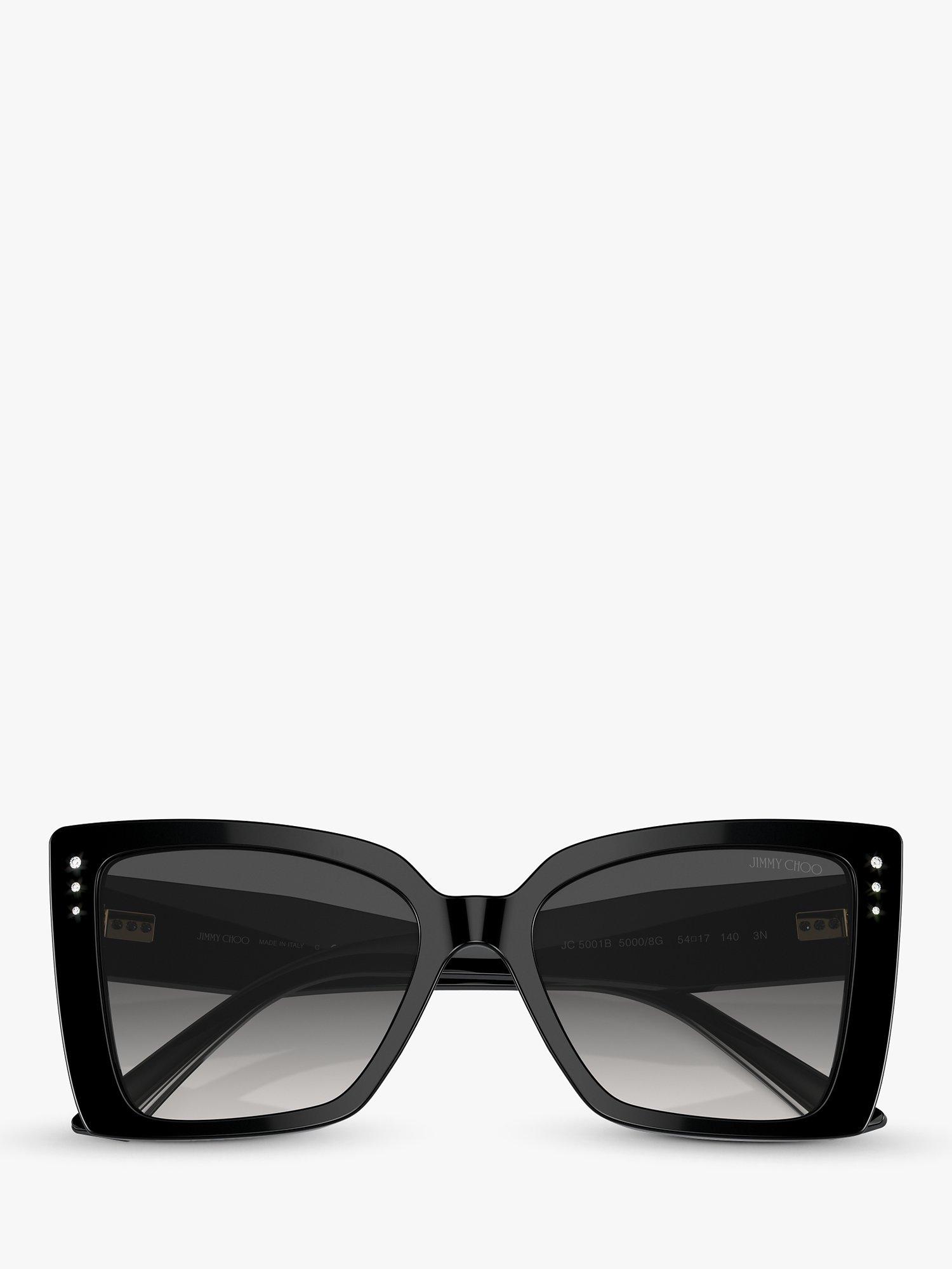 Product image 5 of 5, which shows Jimmy Choo JC5001B Women's Cat Eye Sunglasses, Black
