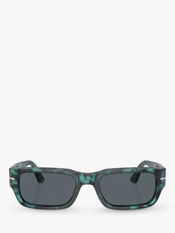 Persol PO3347S Unisex Adrien Rectangular Sunglasses, Blue/Blue - view 2, Blue/Blue