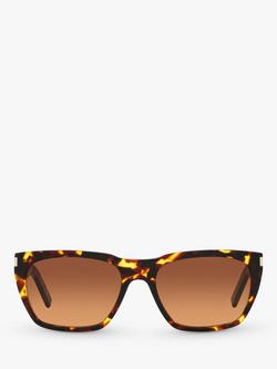 Yves Saint Laurent YS000474 Men's Rectangular Sunglasses, Tortoise - view 2, Tortoise