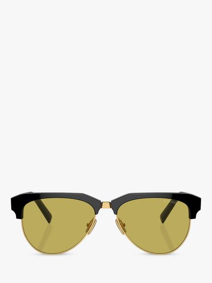 Miu Miu MU09ZS Women's Browline Sunglasses, Black - view 2, Black