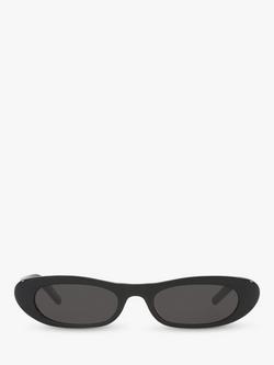 Yves Saint Laurent YS000414 Women's Oval Sunglasses, Black/Grey - view 2, Black/Grey