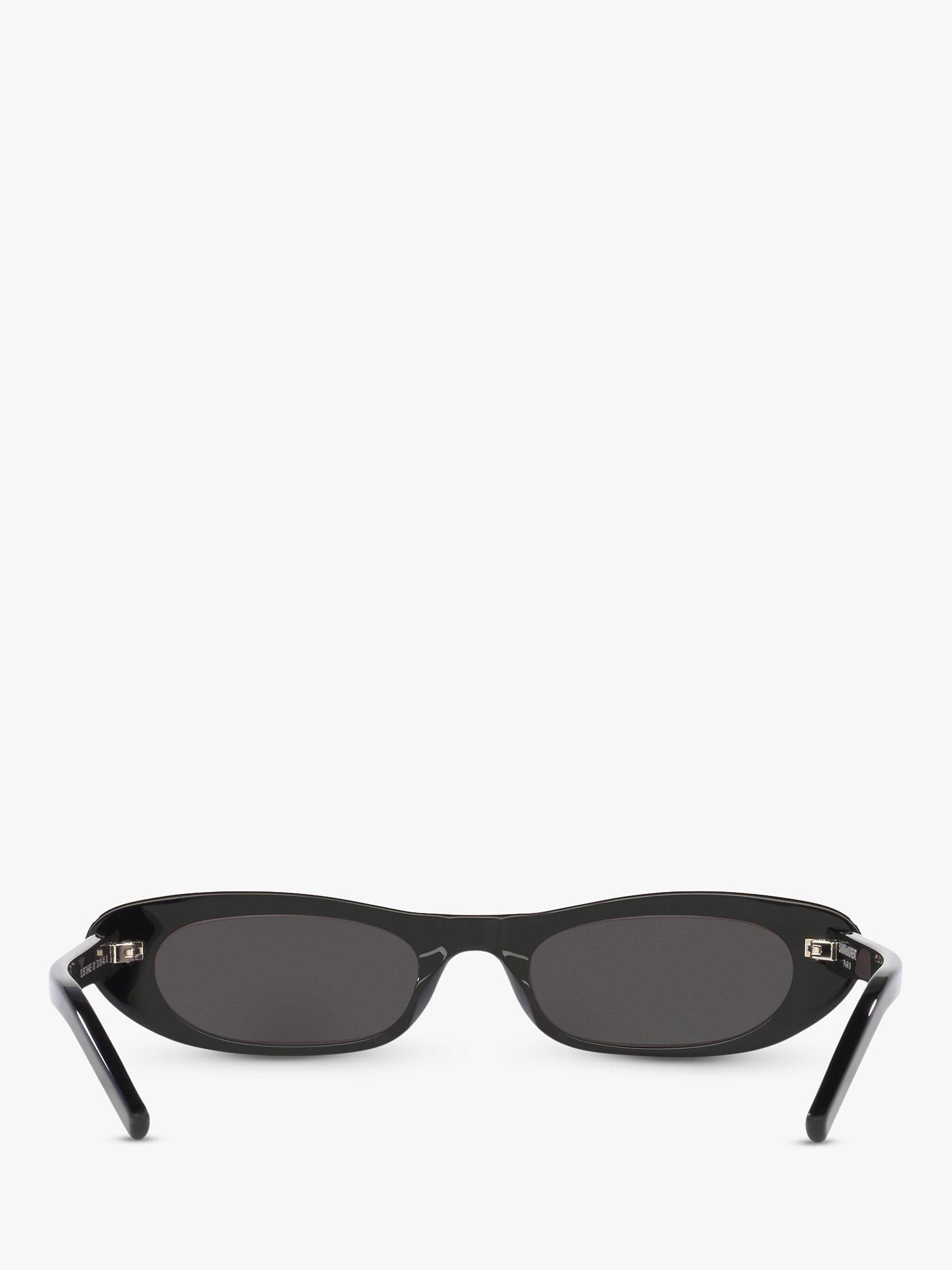 Product image 4 of 4, which shows Yves Saint Laurent YS000414 Women's Oval Sunglasses, Black/Grey