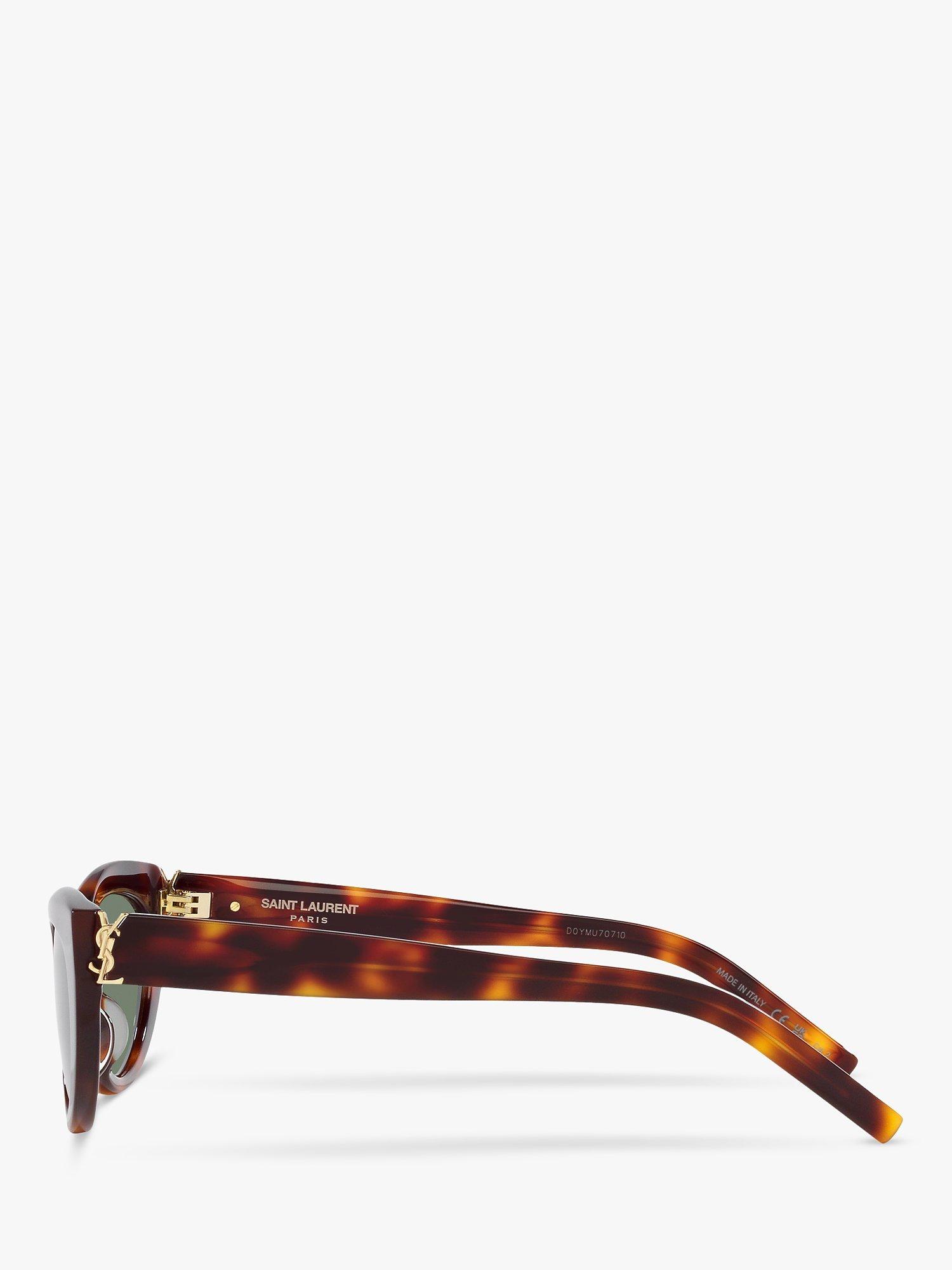 Yves Saint Laurent YS000461 Unisex Oval Sunglasses, Tortoise/Green