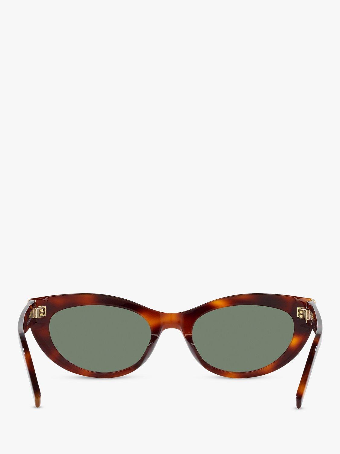 Yves Saint Laurent YS000461 Unisex Oval Sunglasses, Tortoise/Green
