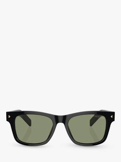 Prada PR A17S Men's D-Frame Sunglasses - view 2, Black/Gold