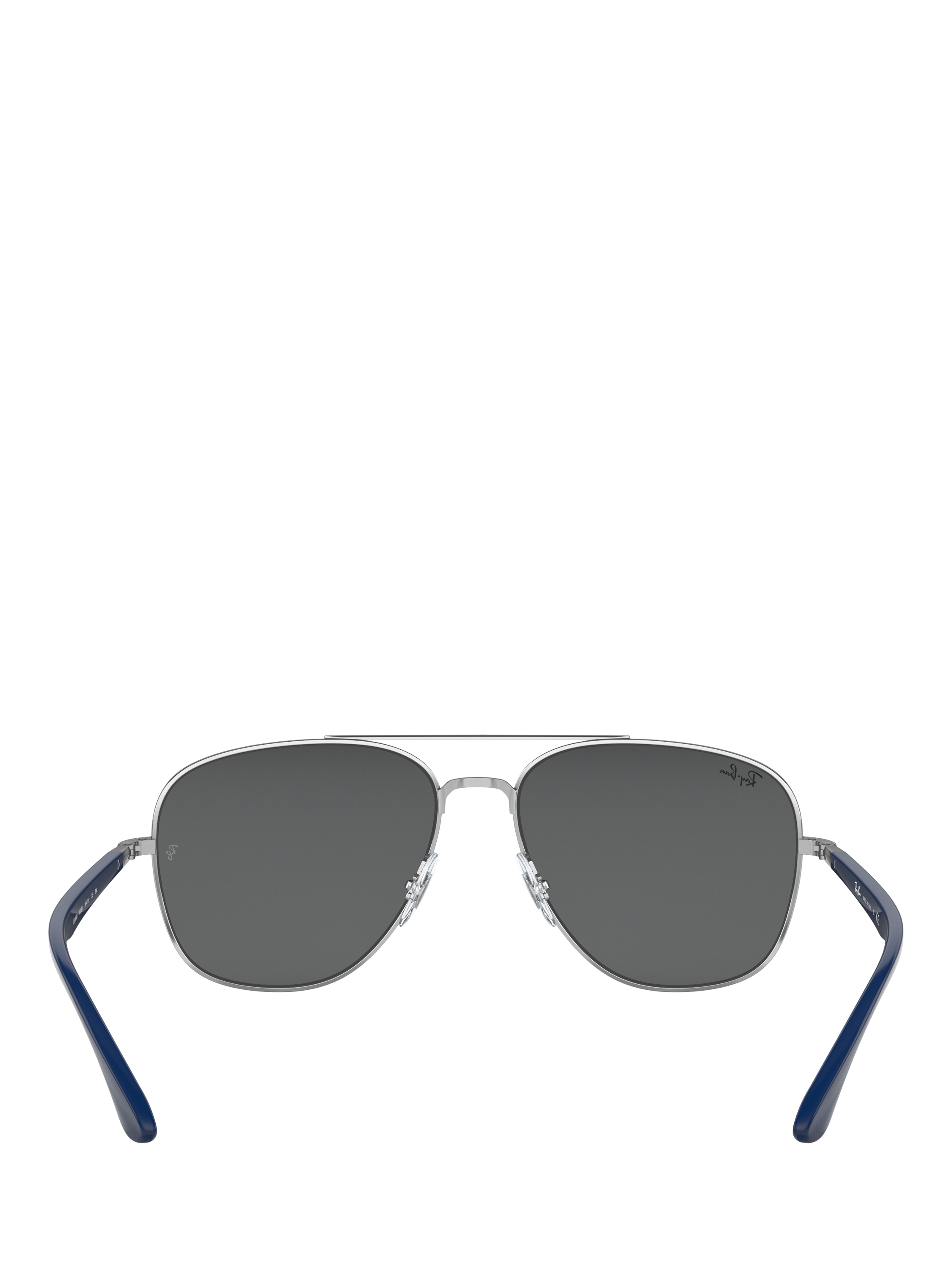 Product image 4 of 7, which shows Ray-Ban RB3683 Unisex Aviator Sunglasses, Silver Blue/Grey