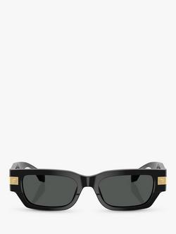 Versace VE4465 Men's Rectangular Sunglasses - view 2, Shiny Black/Grey