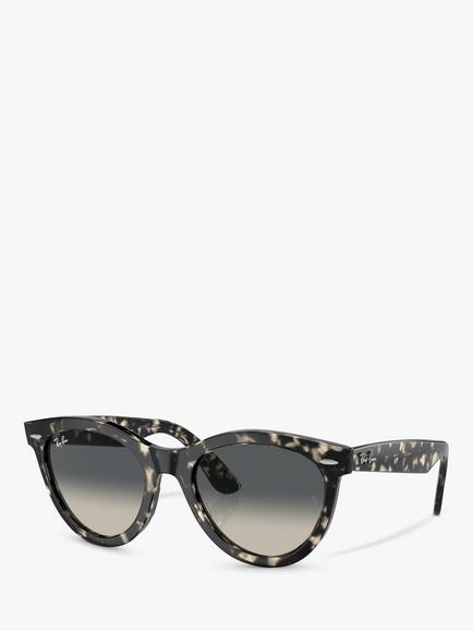 Ray-Ban RB2241 Unisex Wayfarer Way Round Sunglasses, Grey Havana, Grey Havana