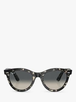 Ray-Ban RB2241 Unisex Wayfarer Way Round Sunglasses, Grey Havana - view 2, Grey Havana