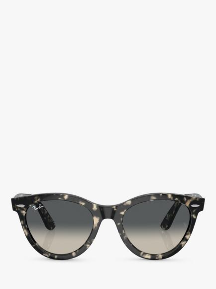 Ray-Ban RB2241 Unisex Wayfarer Way Round Sunglasses, Grey Havana - view 2, Grey Havana