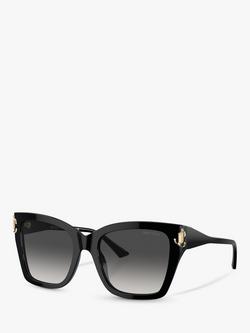 Jimmy Choo JC5012 Women's Irregular Sunglasses, Black/Grey Gradient, Black/Grey Gradient