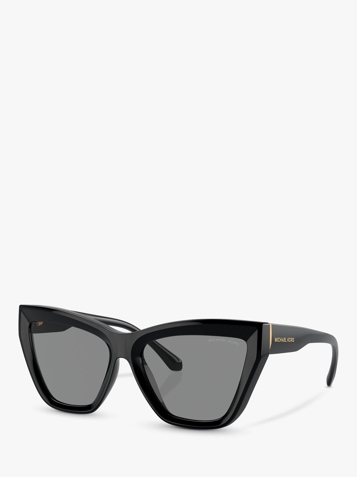 Product image 1 of 5, which shows Michael Kors MK2211U Women's Dubai Cat's Eye Sunglasses, Black/Grey