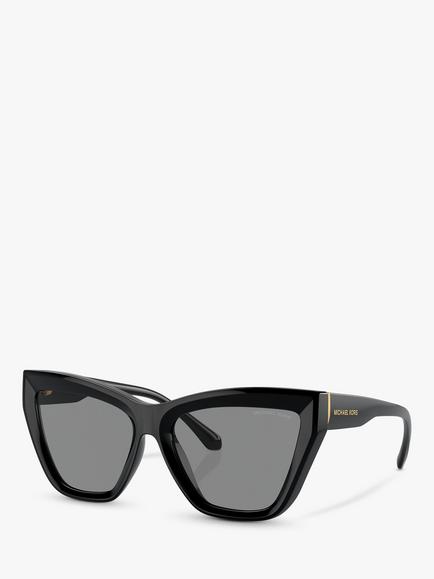 Michael Kors MK2211U Women's Dubai Cat's Eye Sunglasses, Black