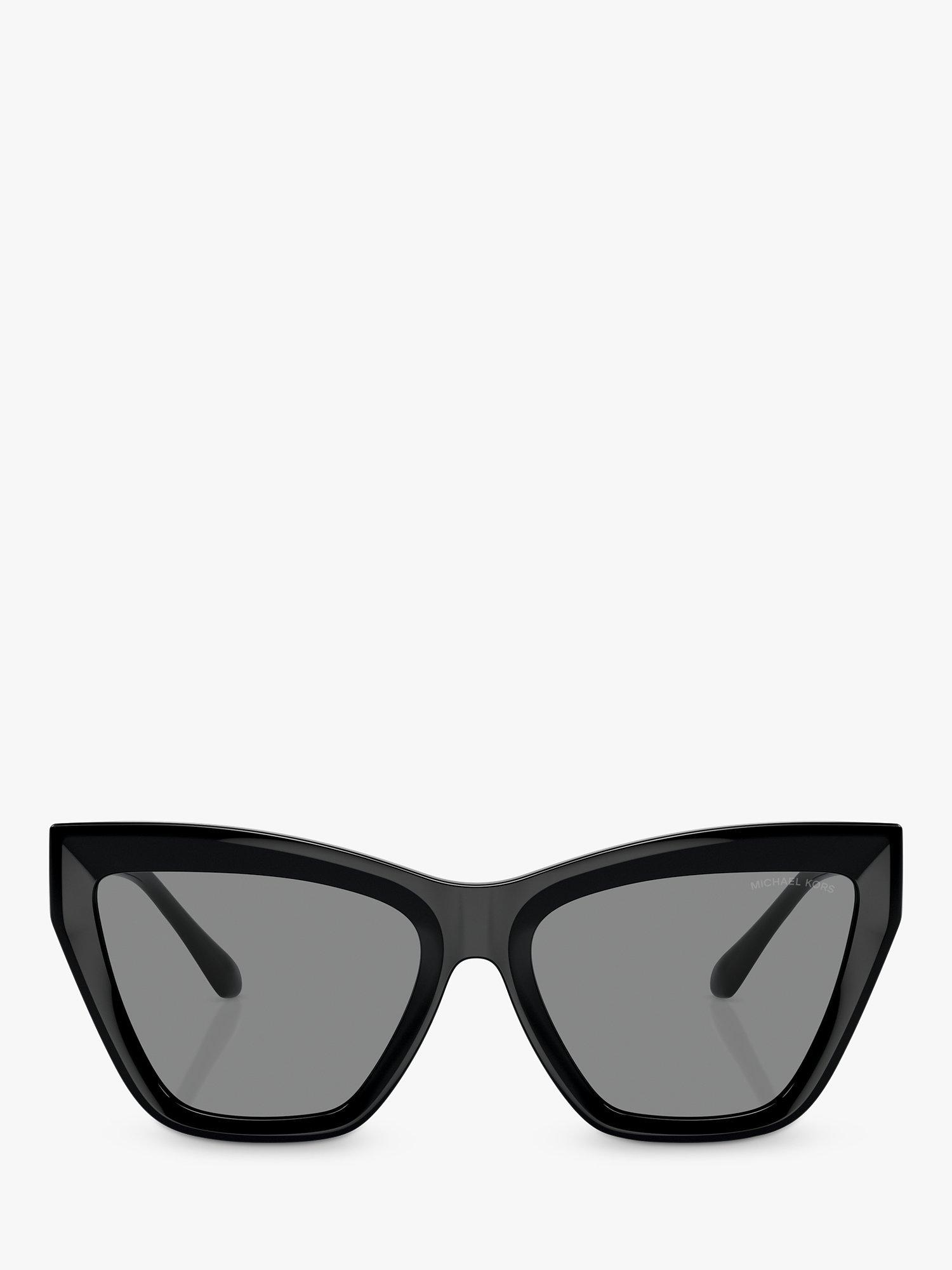 Product image 2 of 5, which shows Michael Kors MK2211U Women's Dubai Cat's Eye Sunglasses, Black/Grey