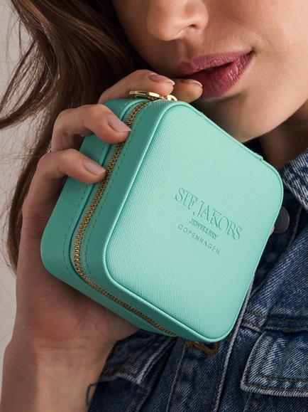 Sif Jakobs Jewellery Piccolo Travel Jewellery Box, Turquoise - view 2, Turquoise