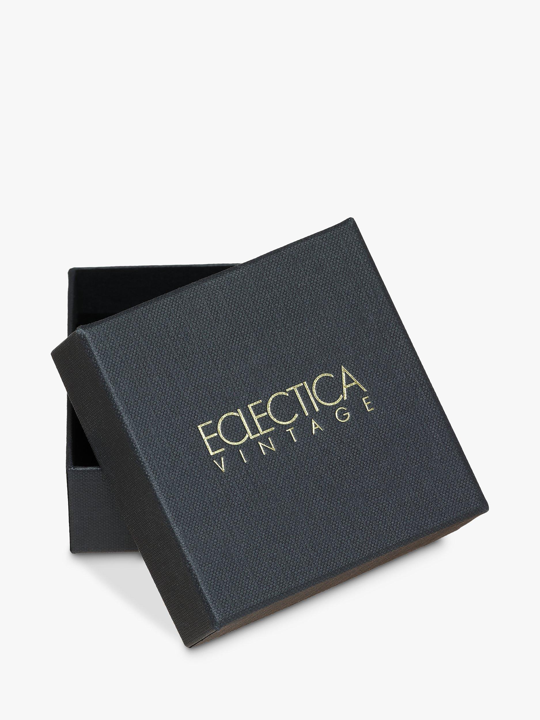 Product image 2 of 2, which shows Eclectica Pre-Loved 18ct Gold Plated Mirrored Drop Earrings, Dated Circa 1990s, Gold