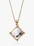 Eclectica Pre-Loved 18ct Gold Plated Mirrored Pendant Necklace, Dated Circa 1990s, Gold