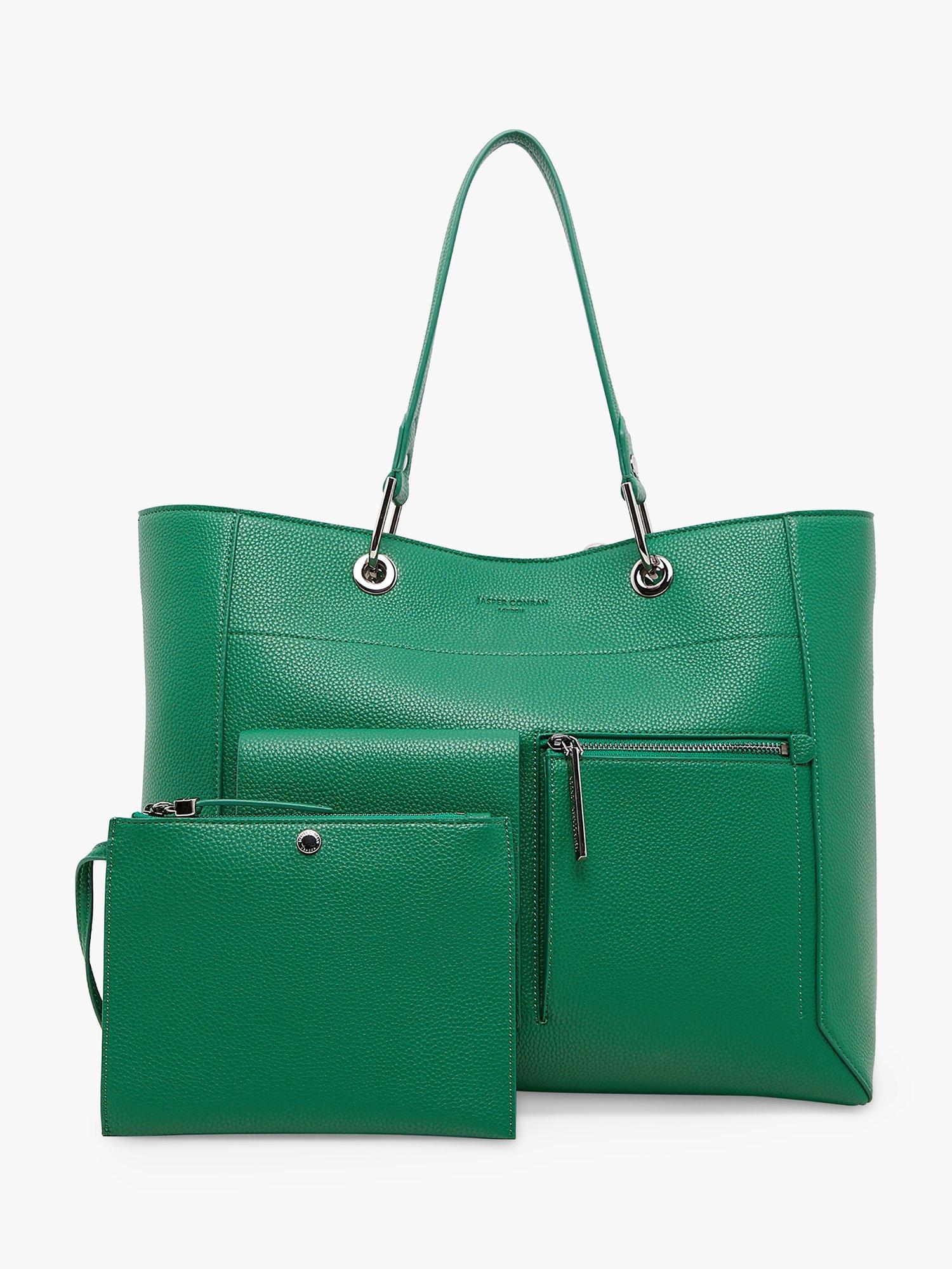 Product image 2 of 6, which shows Jasper Conran London Dahlia Faux Leather Shopper Bag, Green
