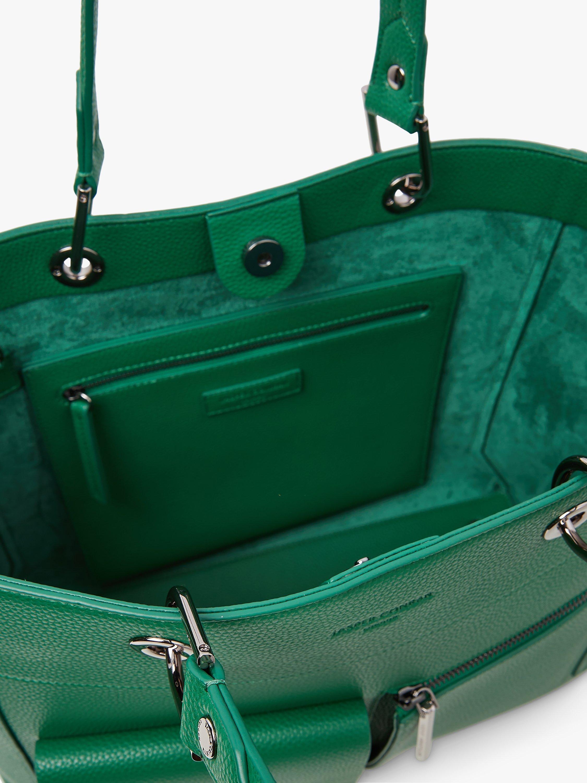 Product image 6 of 6, which shows Jasper Conran London Dahlia Faux Leather Shopper Bag, Green