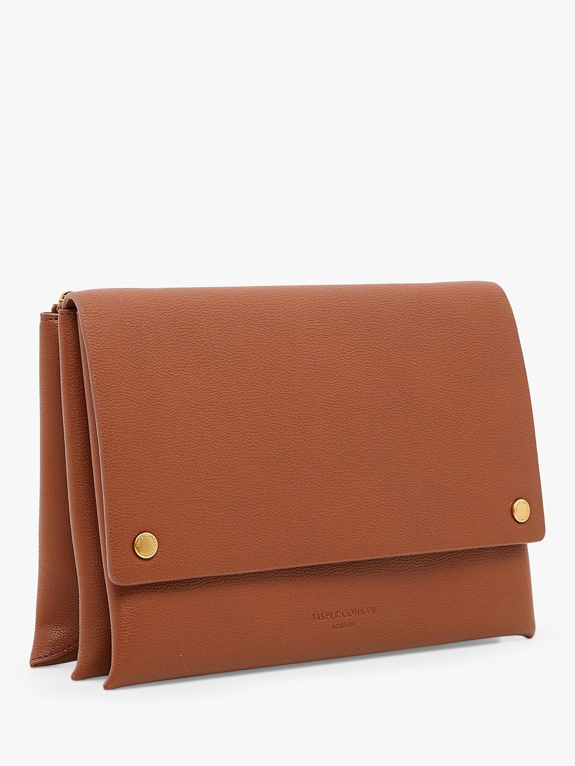 Product image 2 of 6, which shows Jasper Conran London Dahlia Faux Leather Crossbody Bag, Tan