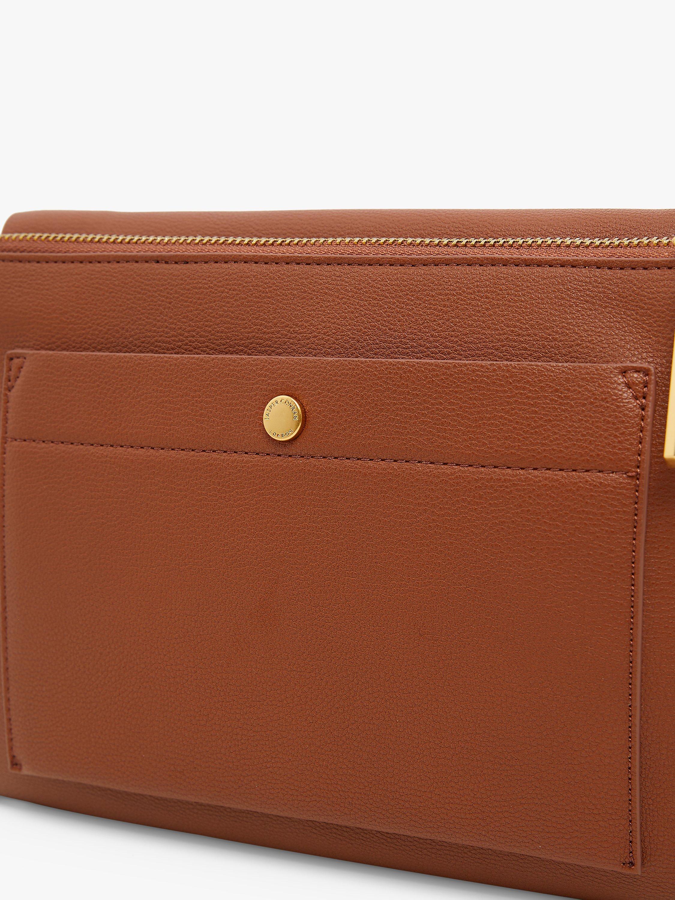 Product image 5 of 6, which shows Jasper Conran London Dahlia Faux Leather Crossbody Bag, Tan