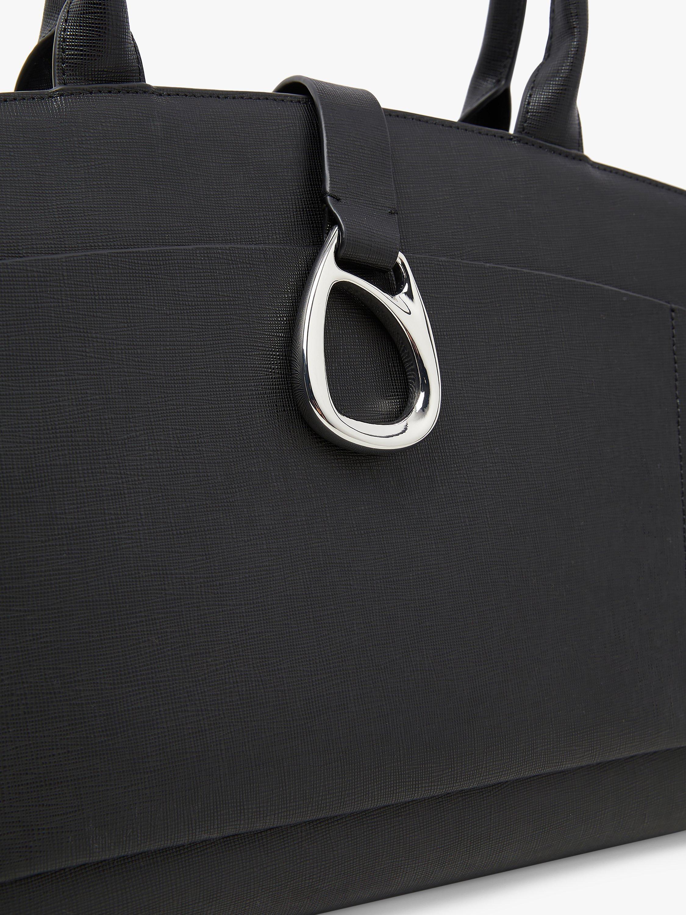 Product image 4 of 5, which shows Jasper Conran London Bee Leather Grab Tote Bag, Black