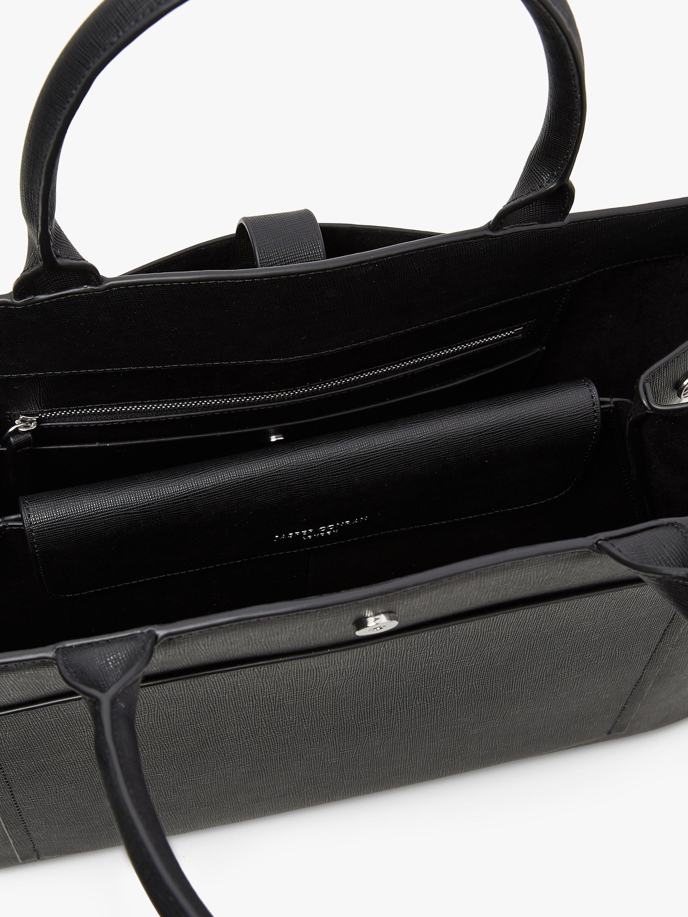 Product image 5 of 5, which shows Jasper Conran London Bee Leather Grab Tote Bag, Black