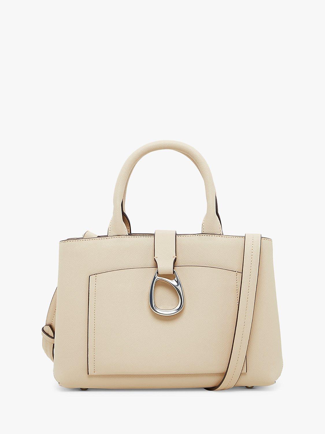 Jasper Conran London Bee Mini Leather Tote Grab Bag Cream