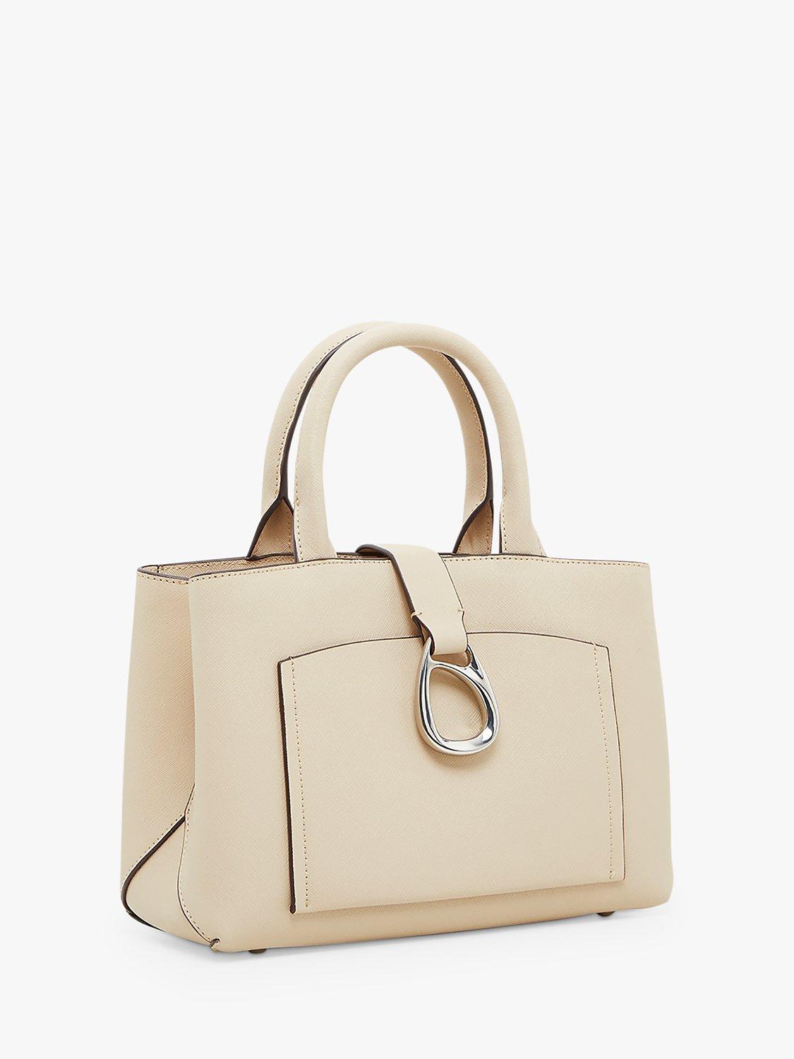 Product image 3 of 6, which shows Jasper Conran London Bee Mini Leather Tote Grab Bag, Cream