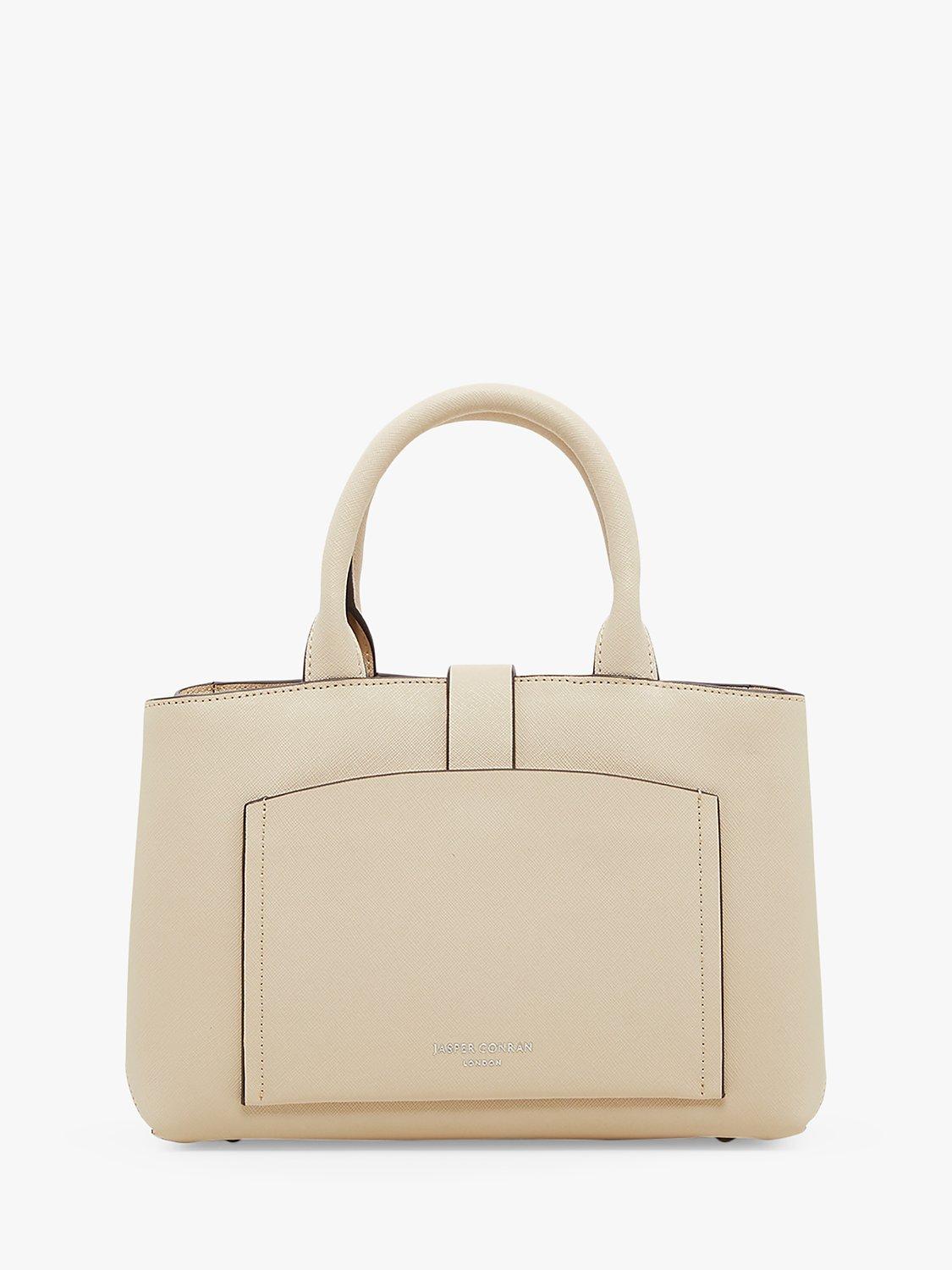 Product image 4 of 6, which shows Jasper Conran London Bee Mini Leather Tote Grab Bag, Cream