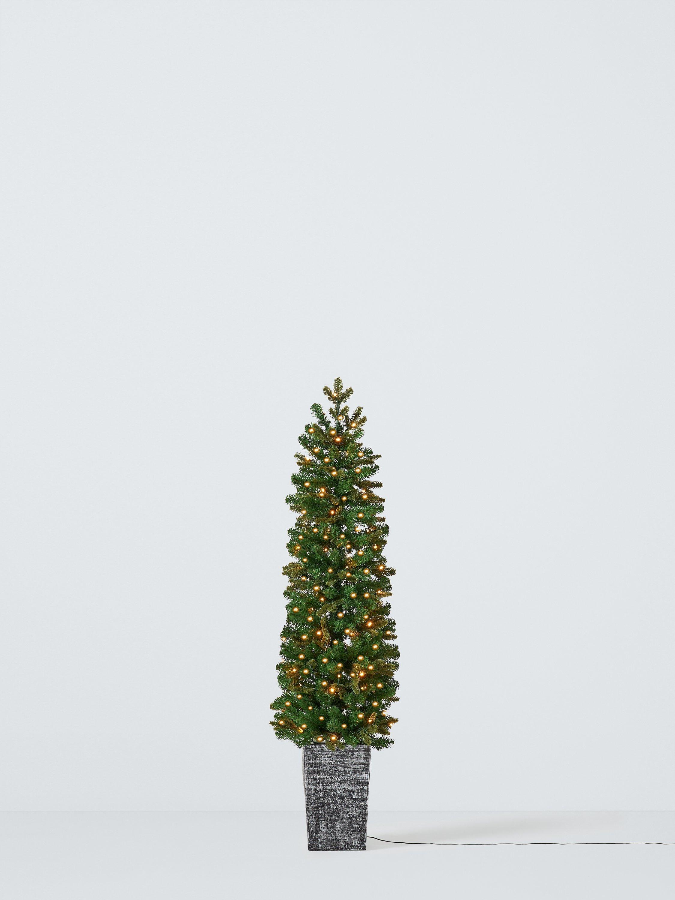 John Lewis Finchley Potted Pre-lit Christmas Tree, Green