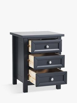 Julian Bowen Maine 3 Drawer Bedside Table - view 2, Anthracite