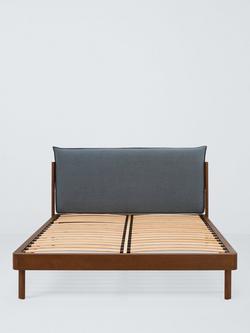 John Lewis Pillow Bed Frame, King Size - view 2, Blue Denim