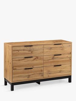 Julian Bowen Bali 6 Drawer Chest, Oak, Oak