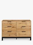 Julian Bowen Bali 6 Drawer Chest, Oak